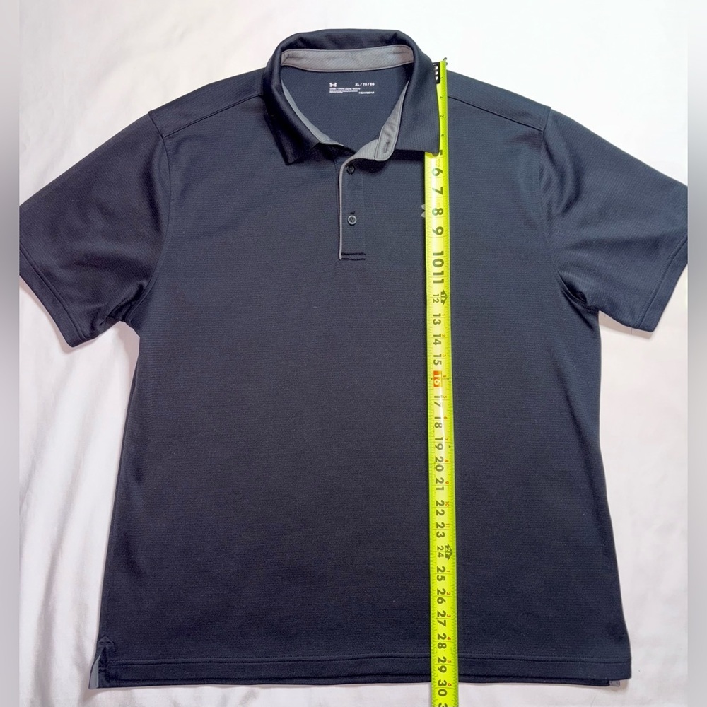 Under Armour Men’s Size XL Black Heatgear Loose Fit Casual Collared Shirt - Picture 2 of 5